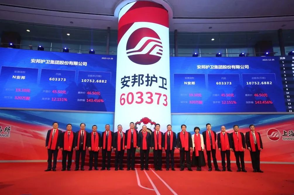 喜讯 | 宝运莱物业参股企业“安邦护卫”沪市主板挂牌上市